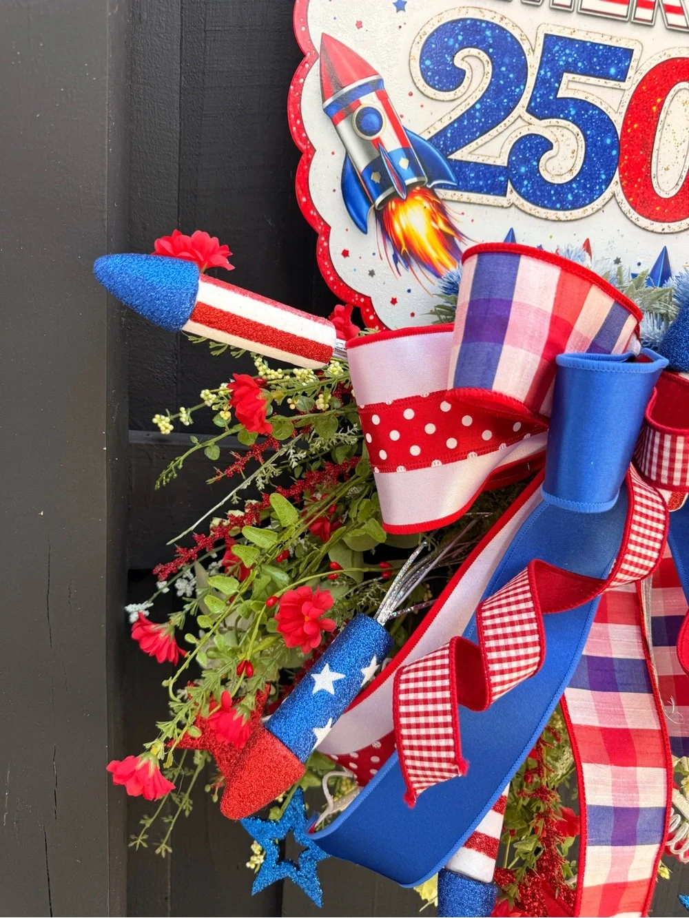 Celebrating America 250th Patriotic Door Decor - Red White Blue